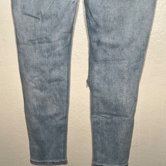 American Eagle Hi-Rise Jegging Light Wash Distressed Denim Size 18 Luxe Stretch - Picture 9 of 16